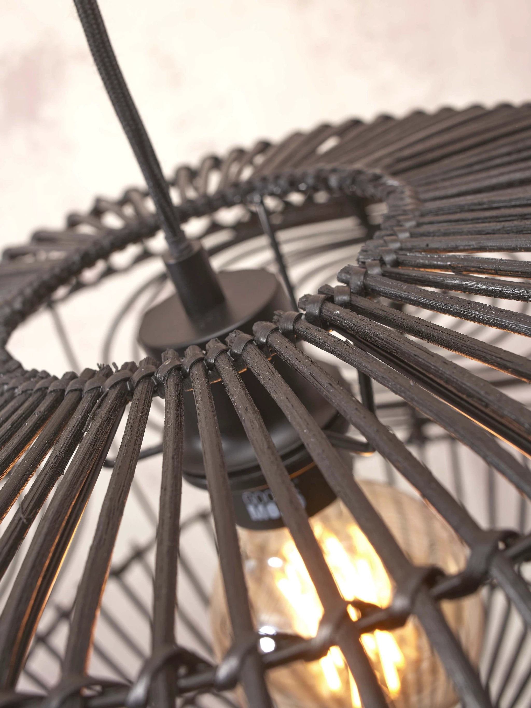 Hanglamp Madeira - Rotan Zwart - Ø48cm by GOOD&MOJO