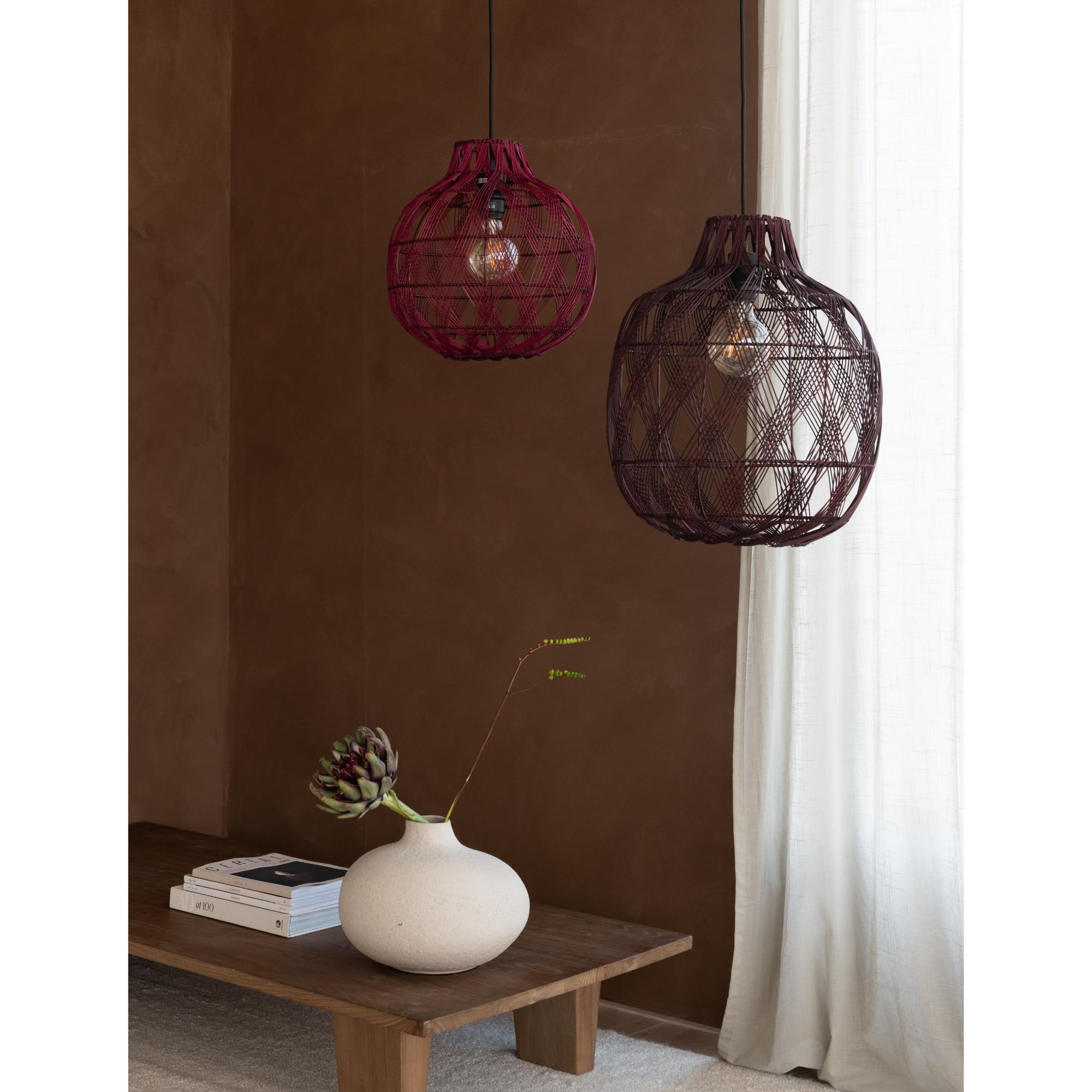 Hanglamp Mendoza - Bordeaux - Ø35cm - depauwwonen
