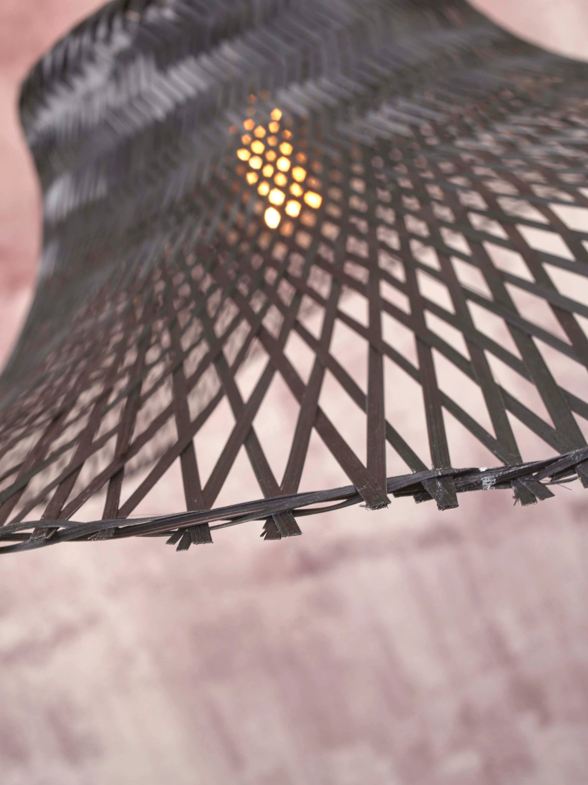 Plafondlamp Ibiza - Zwart Bamboe - 50x50x20cm by GOOD&MOJO