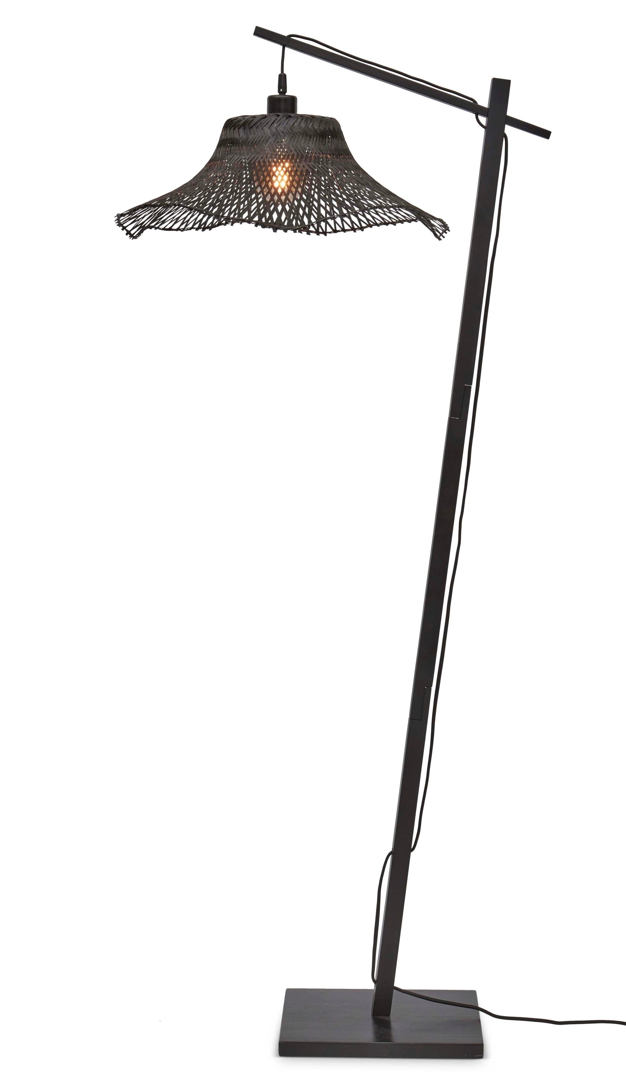 Vloerlamp Ibiza - Bamboe Zwart - 68x50x150cm by GOOD&MOJO