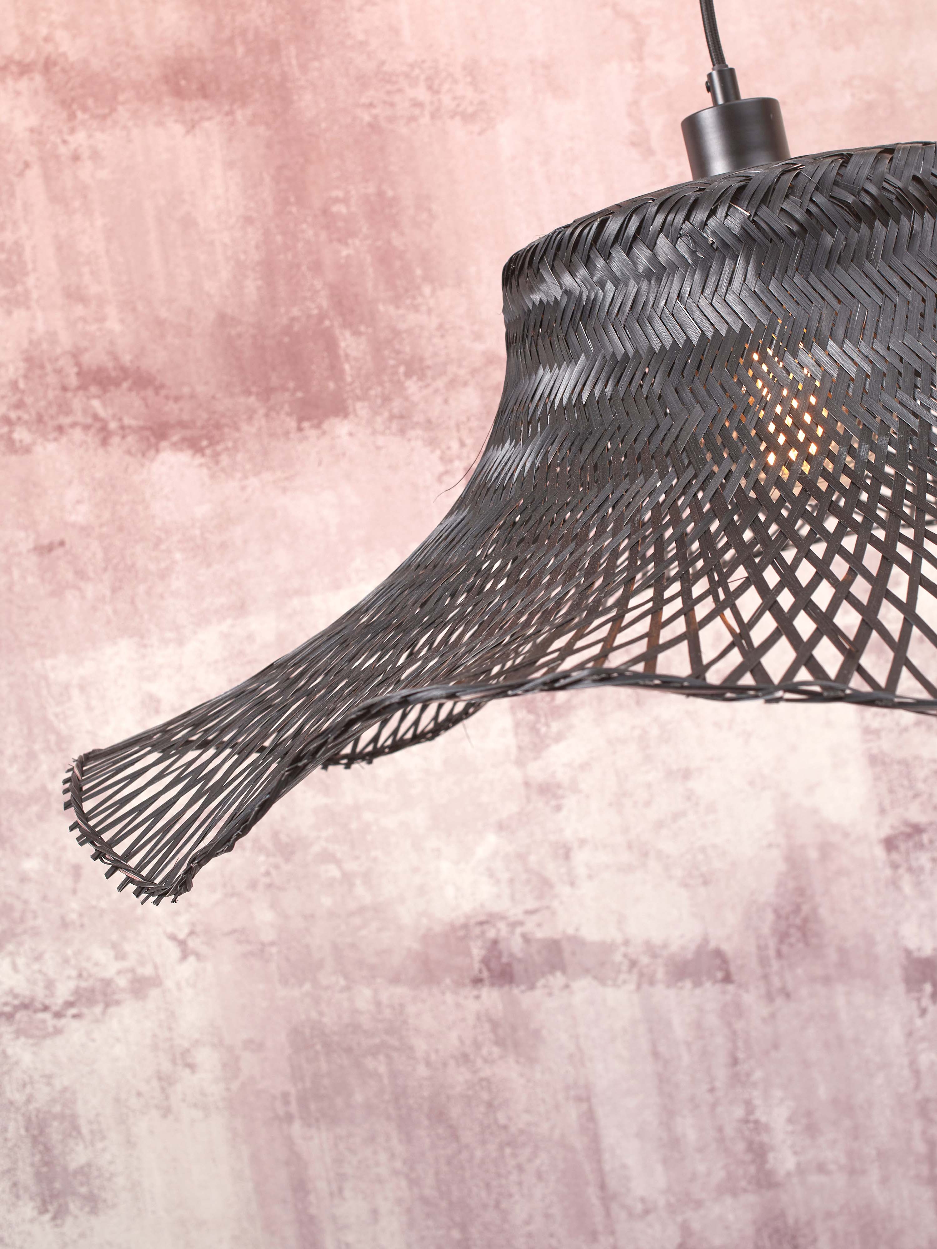 Vloerlamp Ibiza - Bamboe Zwart - 68x50x150cm - depauwwonen