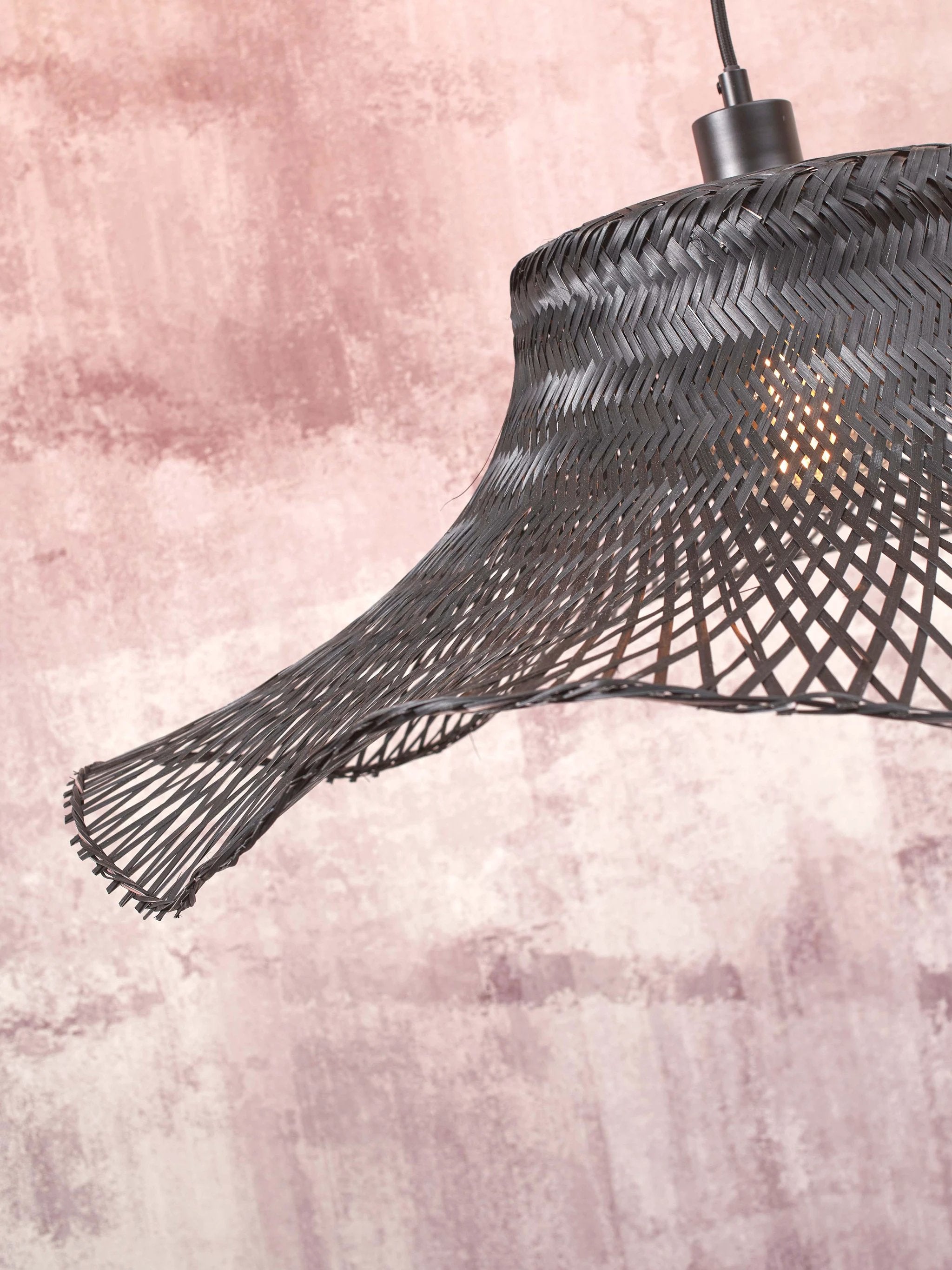 Vloerlamp Ibiza - Bamboe Zwart - 68x50x150cm by GOOD&MOJO