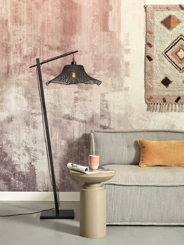 Vloerlamp Ibiza - Bamboe Zwart - 68x50x150cm by GOOD&MOJO