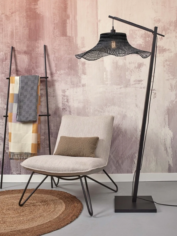 Vloerlamp Ibiza - Bamboe Zwart - 83x65x176cm by GOOD&MOJO