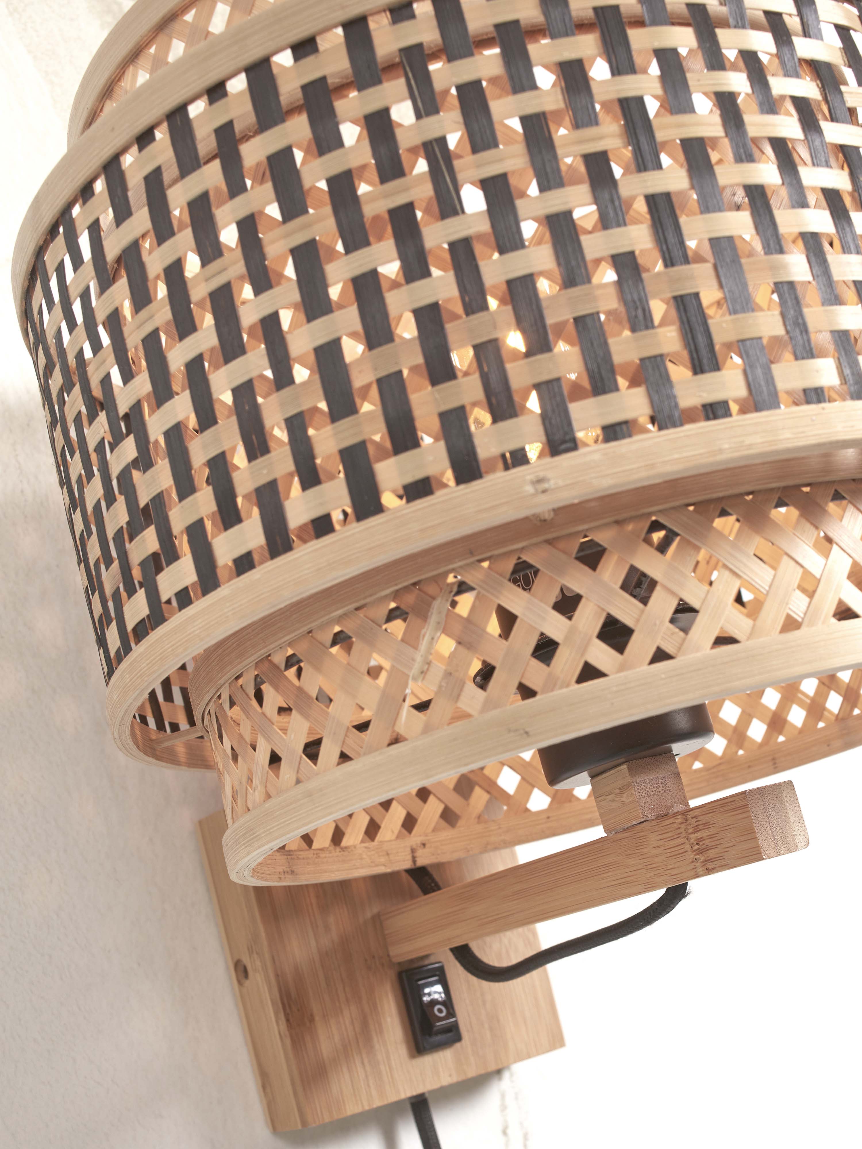 Wandlamp Bhutan - Bamboe - Ø25cm - depauwwonen