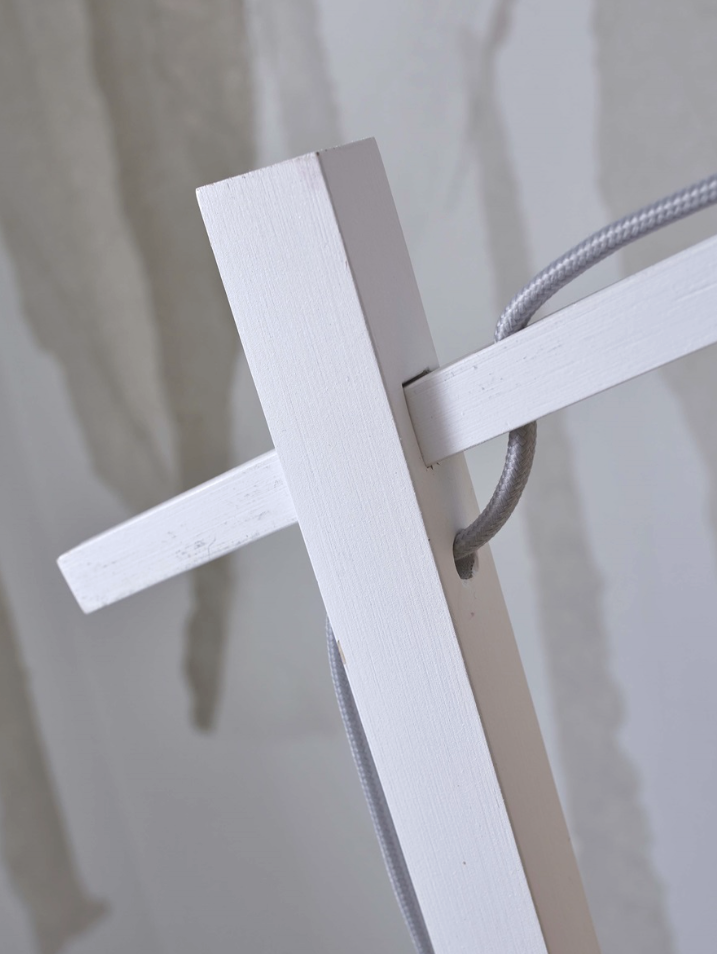 Vloerlamp Hokkaido - Bamboe Wit/Naturel - 63x36x176cm - depauwwonen