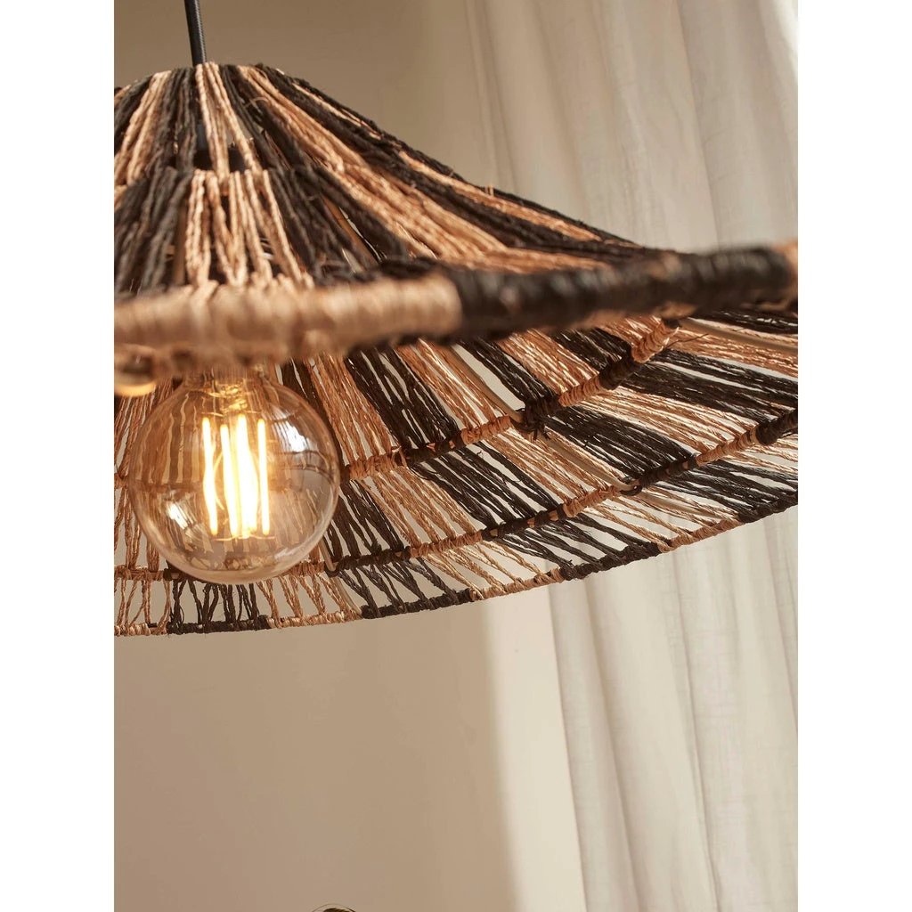 Hanglamp Cuzco - Zwart/Naturel - 65x65x20cm by GOOD&MOJO