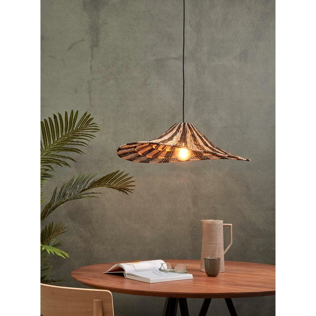 Hanglamp Cuzco - Zwart/Naturel - 65x65x20cm by GOOD&MOJO