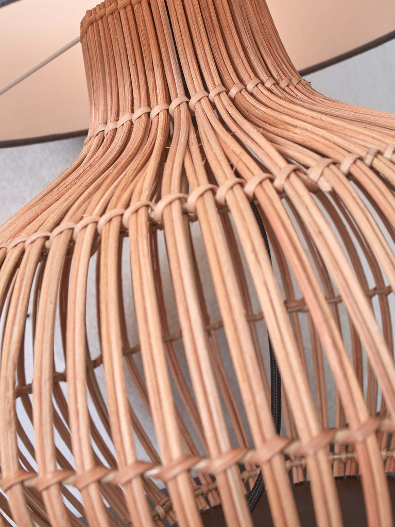 Tafellamp Kalahari - Denim/Rotan - Ø32cm - depauwwonen