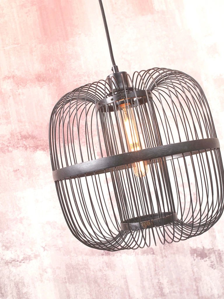 Hanglamp Hokkaido - Bamboe Zwart - Ø25cm by GOOD&MOJO