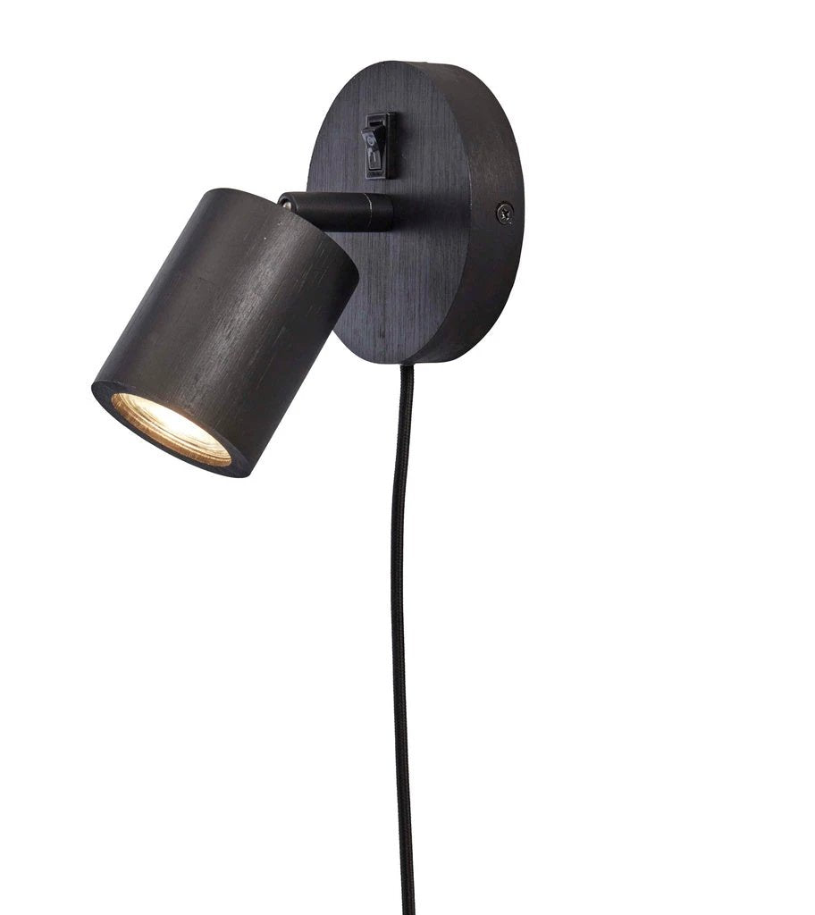 Wandlamp Java - Bamboe Zwart - Ø12cm by GOOD&MOJO