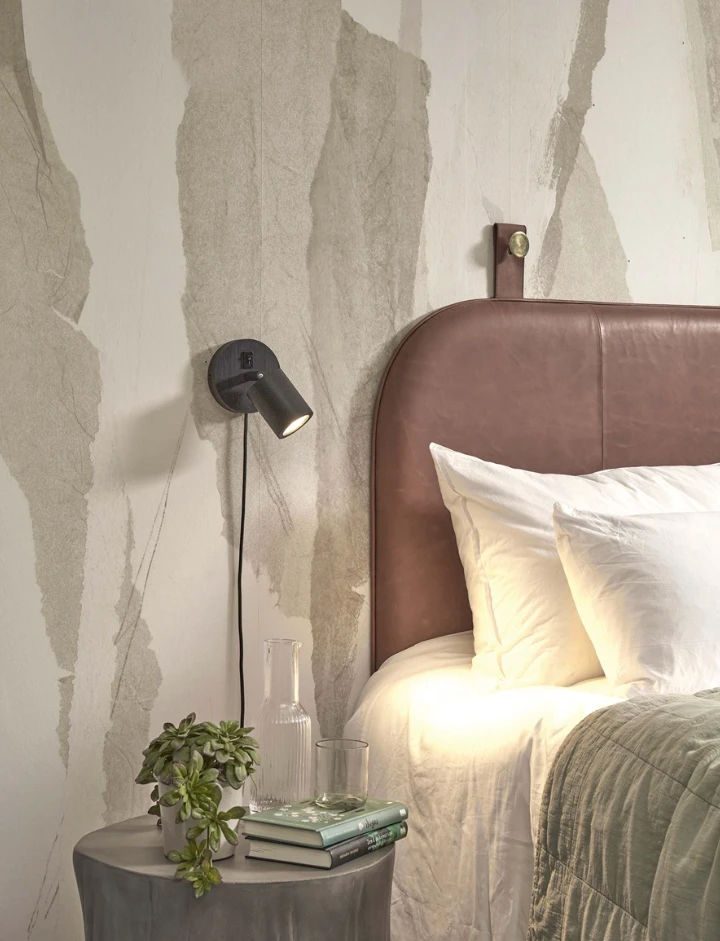 Wandlamp Java - Bamboe Zwart - Ø12cm by GOOD&MOJO