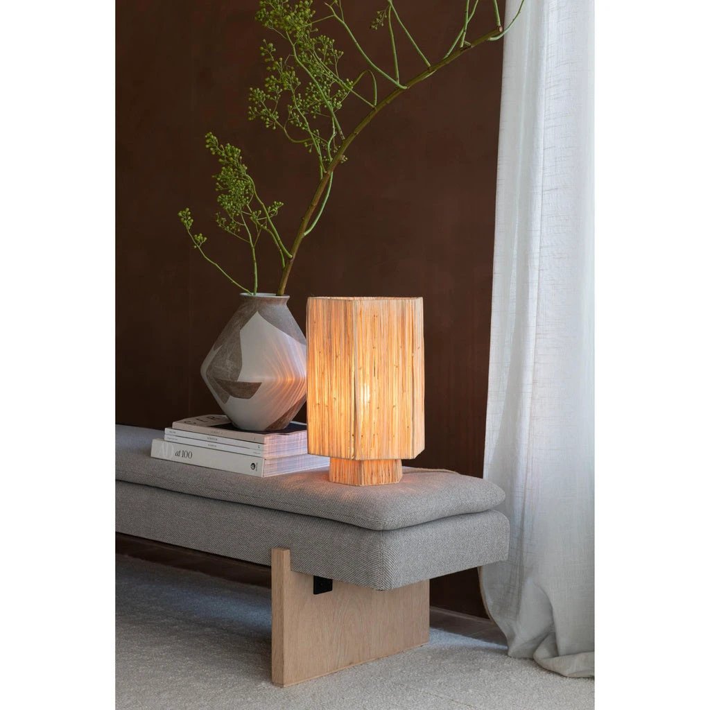 Tafellamp Panama - Natuurlijk - 36x24x36cm by GOOD&MOJO