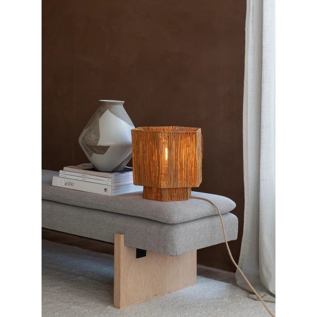 Tafellamp Panama - Donkerbruin - 26x28x26cm by GOOD&MOJO