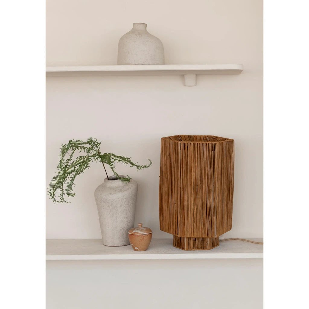 Tafellamp Panama - Donkerbruin - 36x24x36cm by GOOD&MOJO