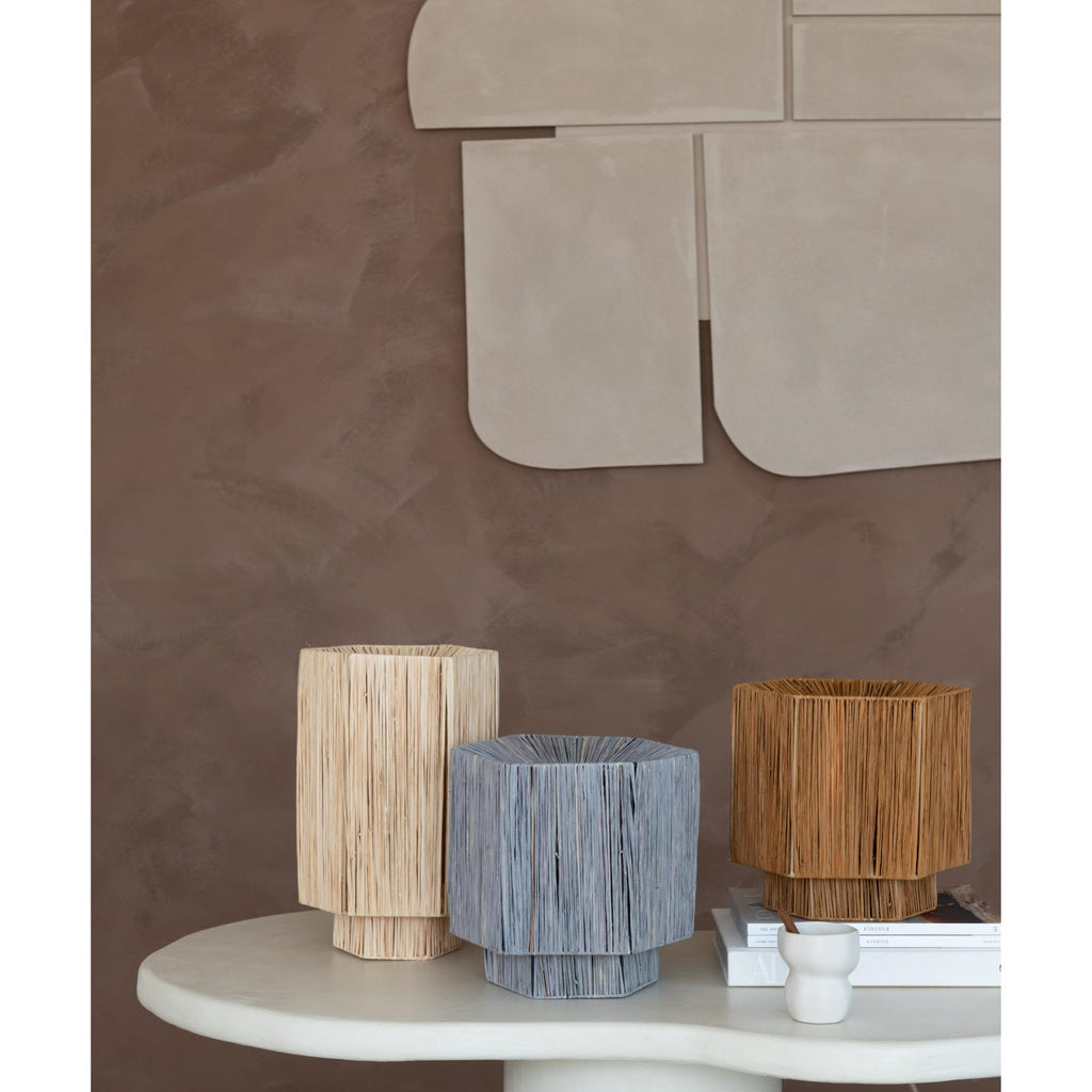 Tafellamp Panama - Lichtgrijs - 26x28x26cm - depauwwonen