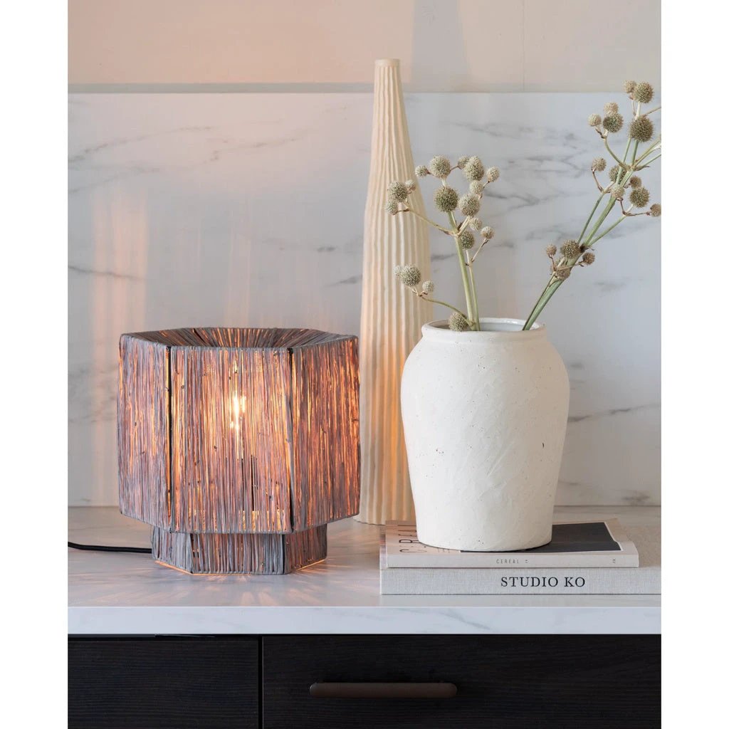 Tafellamp Panama - Lichtgrijs - 26x28x26cm by GOOD&MOJO