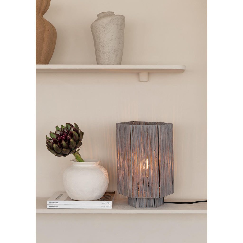 Tafellamp Panama - Lichtgrijs - 36x24x36cm - depauwwonen