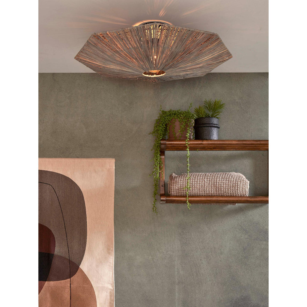 Plafondlamp Panama - Donkergrijs - 65x65x7cm - depauwwonen