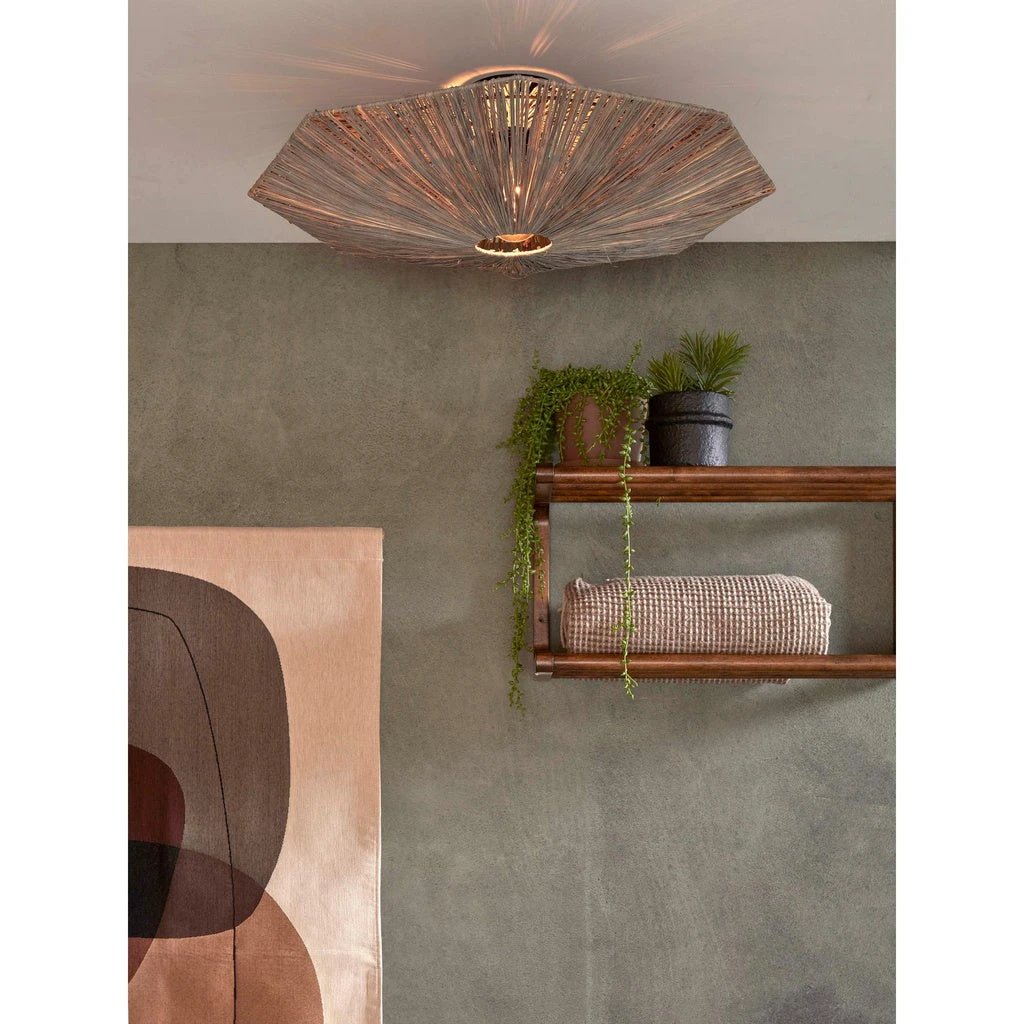 Plafondlamp Panama - Donkergrijs - 65x65x7cm by GOOD&MOJO