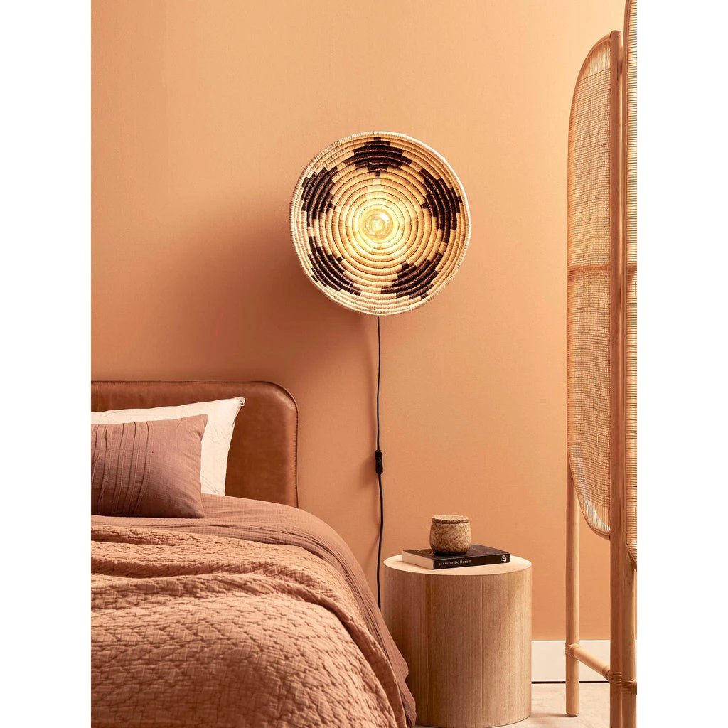 Wandlamp Andros - Naturel/Zwart - Ø45cm by GOOD&MOJO