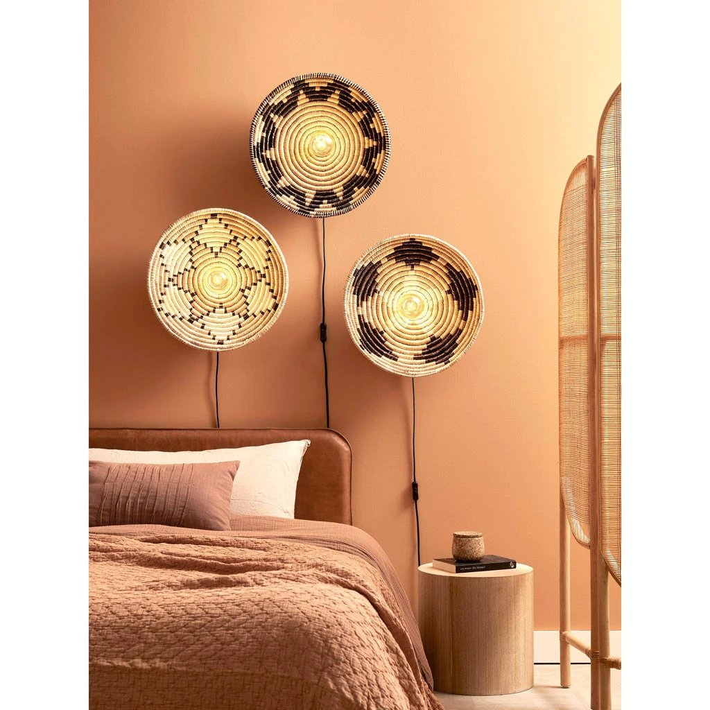 Wandlamp Andros - Naturel/Zwart - Ø45cm by GOOD&MOJO