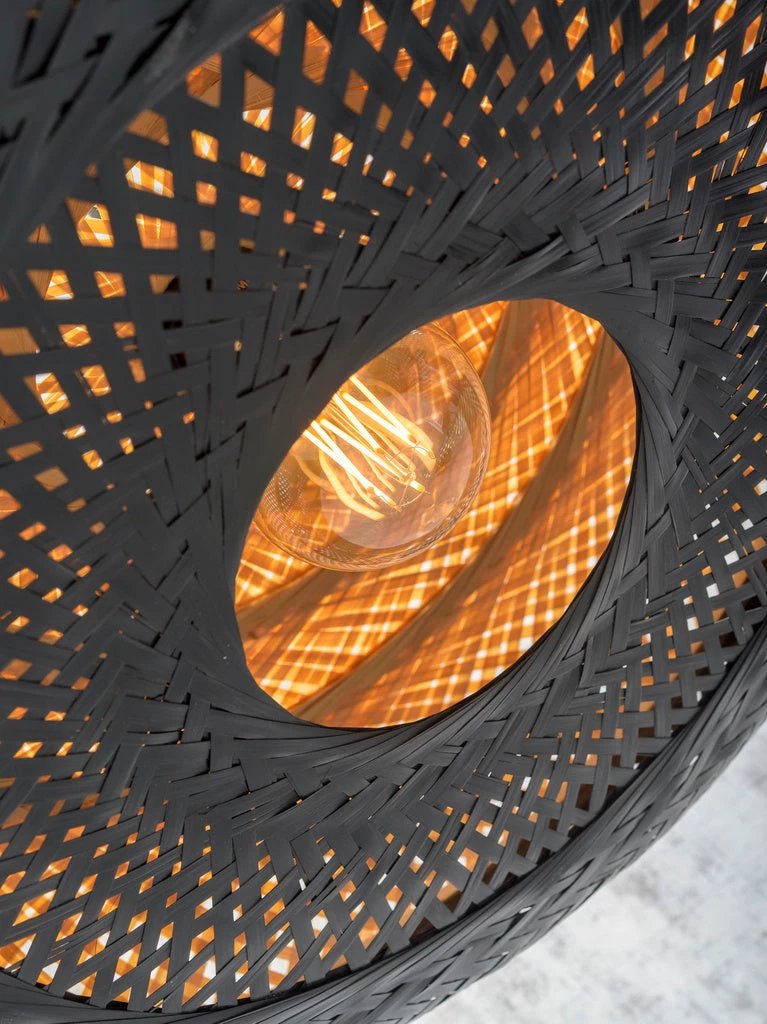 Plafondlamp Palawan Bamboe naturel/zwart - S by GOOD&MOJO