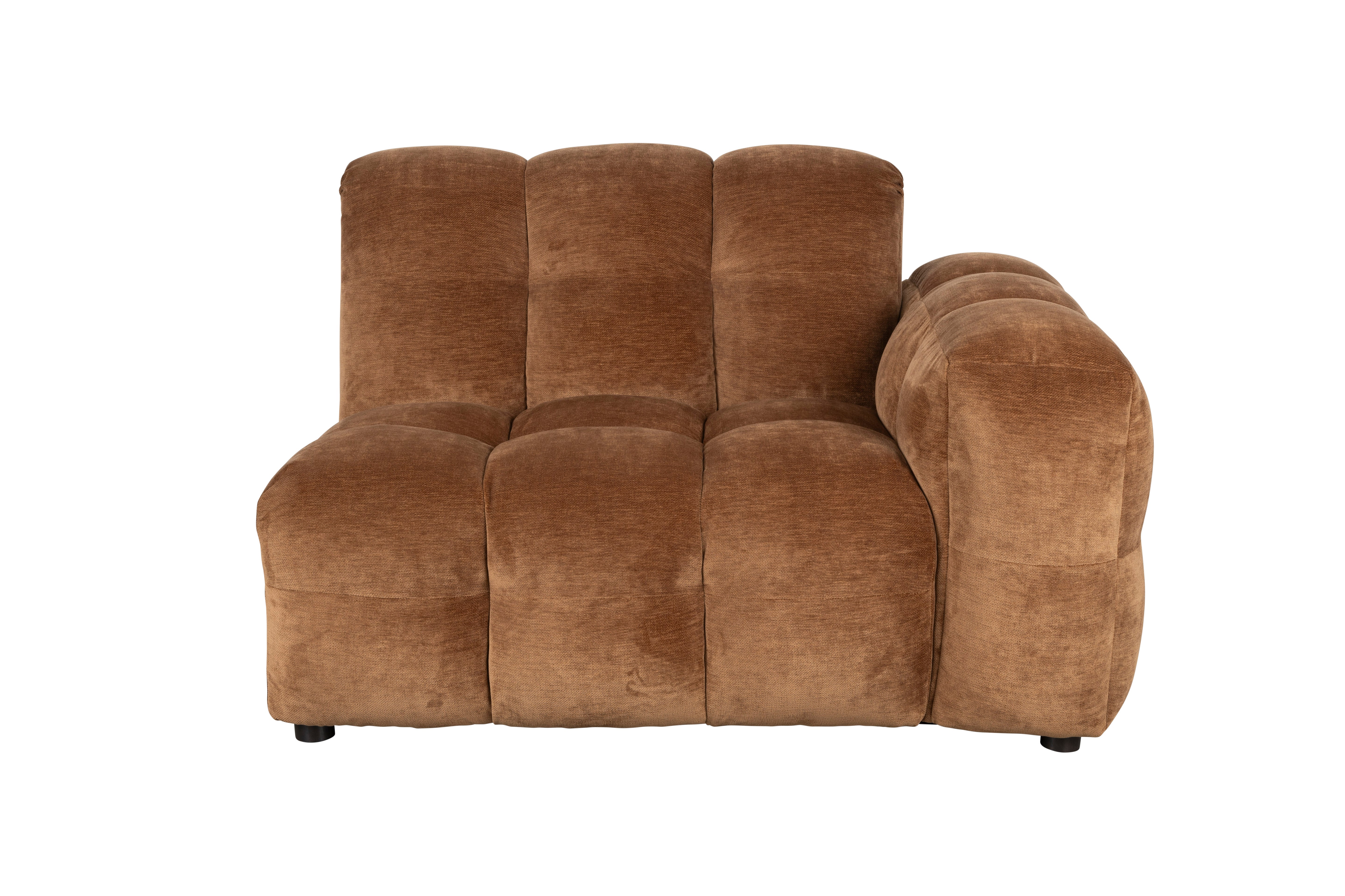 Sofa Element Hackman With Arm Right Velours Cognac
