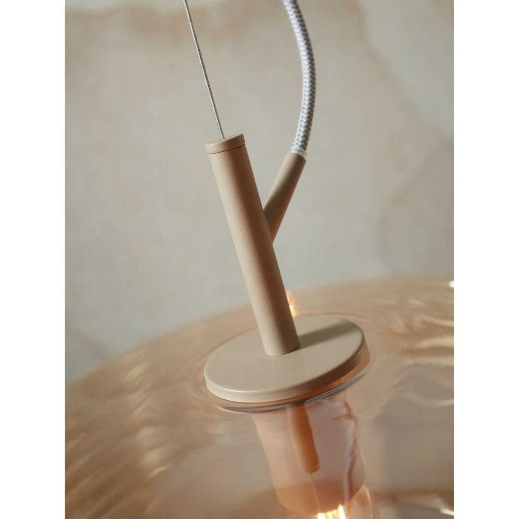 Hanglamp glas Verona geribbeld, amber by it's about RoMi