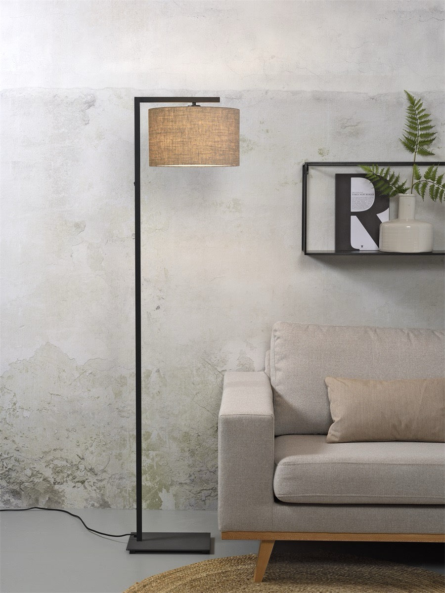 Vloerlamp Boston - Zwart/Taupe - 30x32x160cm - depauwwonen