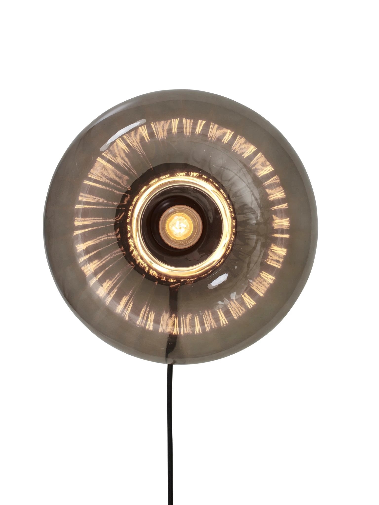 Wandlamp Brussel van it's about RoMi, antracietkleurig met een diameter van 27 cm, zichtbaar op de afbeelding