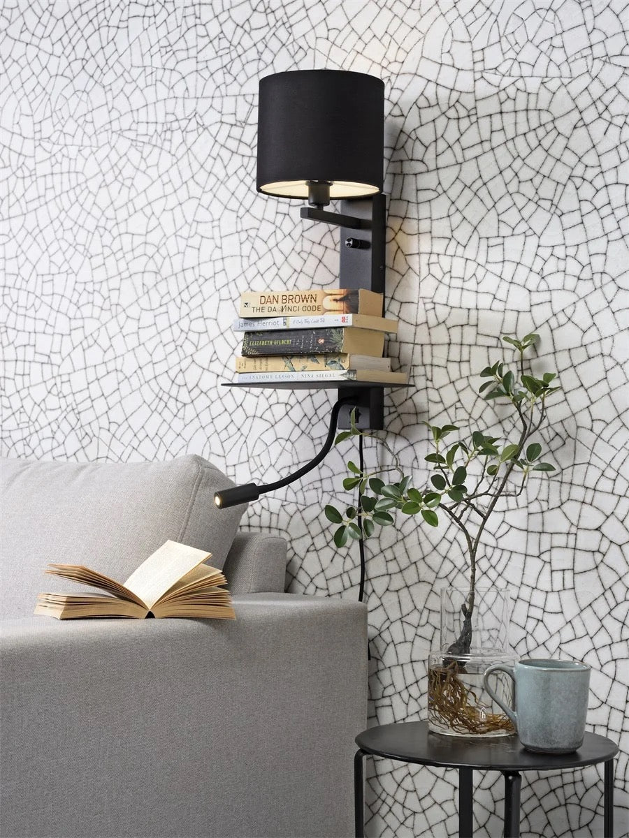 Wandlamp Florence - Zwart/Zwart - 24x22x52cm by it's about RoMi