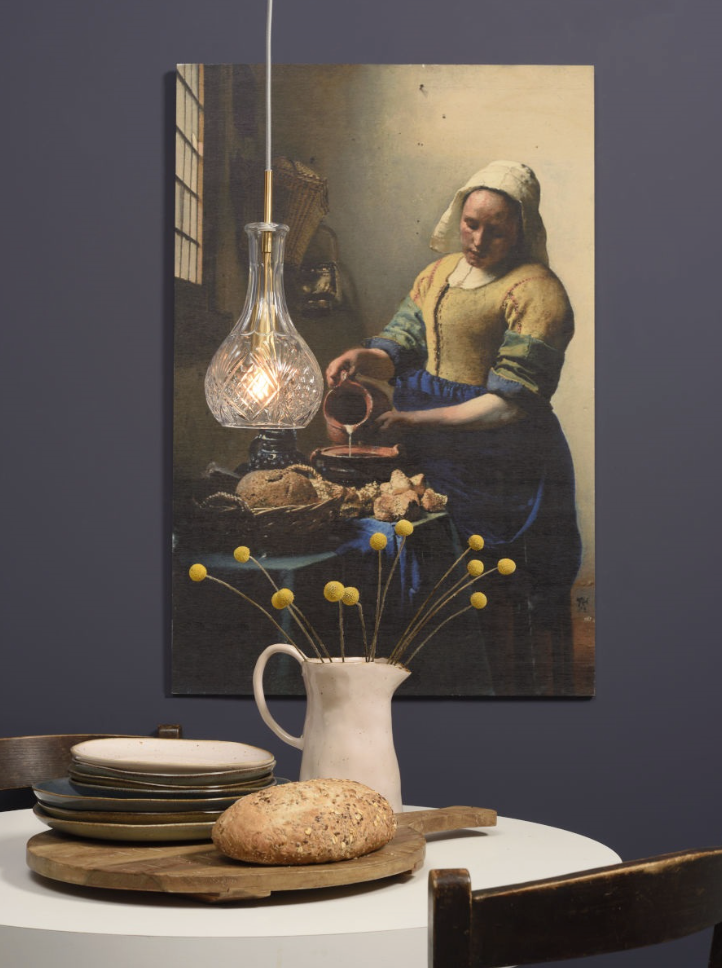 Hanglamp glas Brussel transparant/goud druppel - depauwwonen