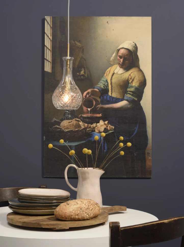 Hanglamp glas Brussel transparant/goud druppel by it's about RoMi