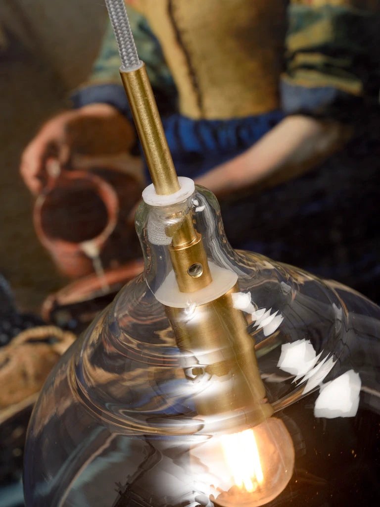 Hanglamp glas Brussel transparant/goud rond by it's about RoMi