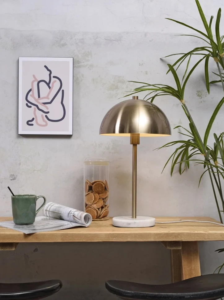 Tafellamp ijzer/marmer Toulouse - goud by it's about RoMi