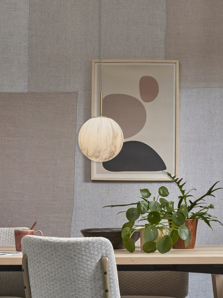 Hanglamp glas/ijzer Carrara globe Ø22 - M - depauwwonen