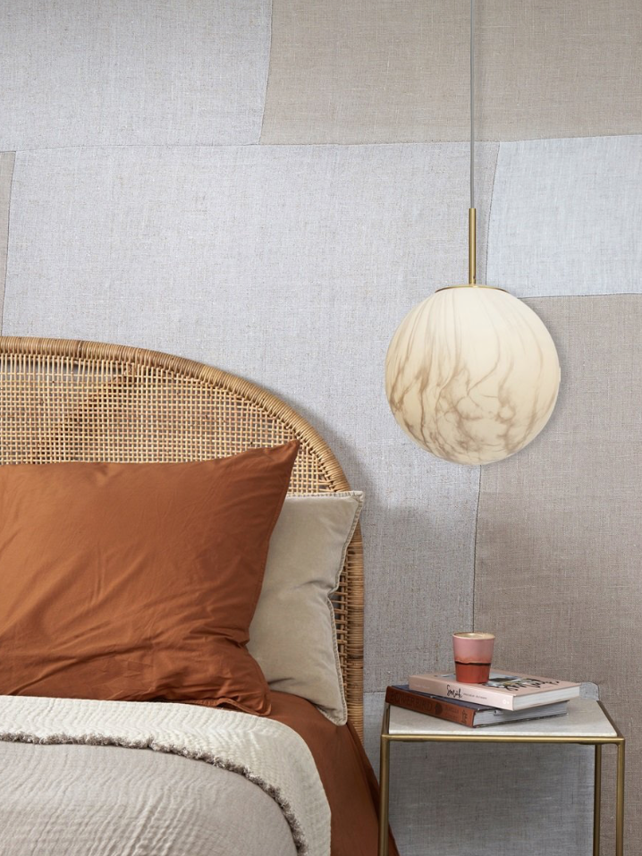 Hanglamp glas/ijzer Carrara Ø28 - L - depauwwonen