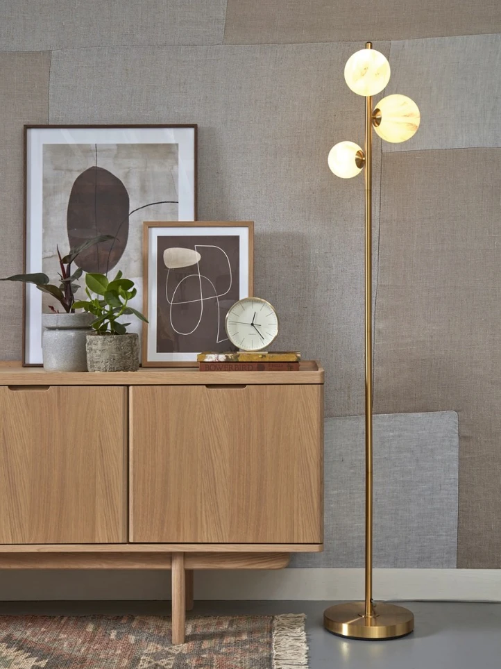 Vloerlamp glas/ijzer Carrara 3-bol by it's about RoMi
