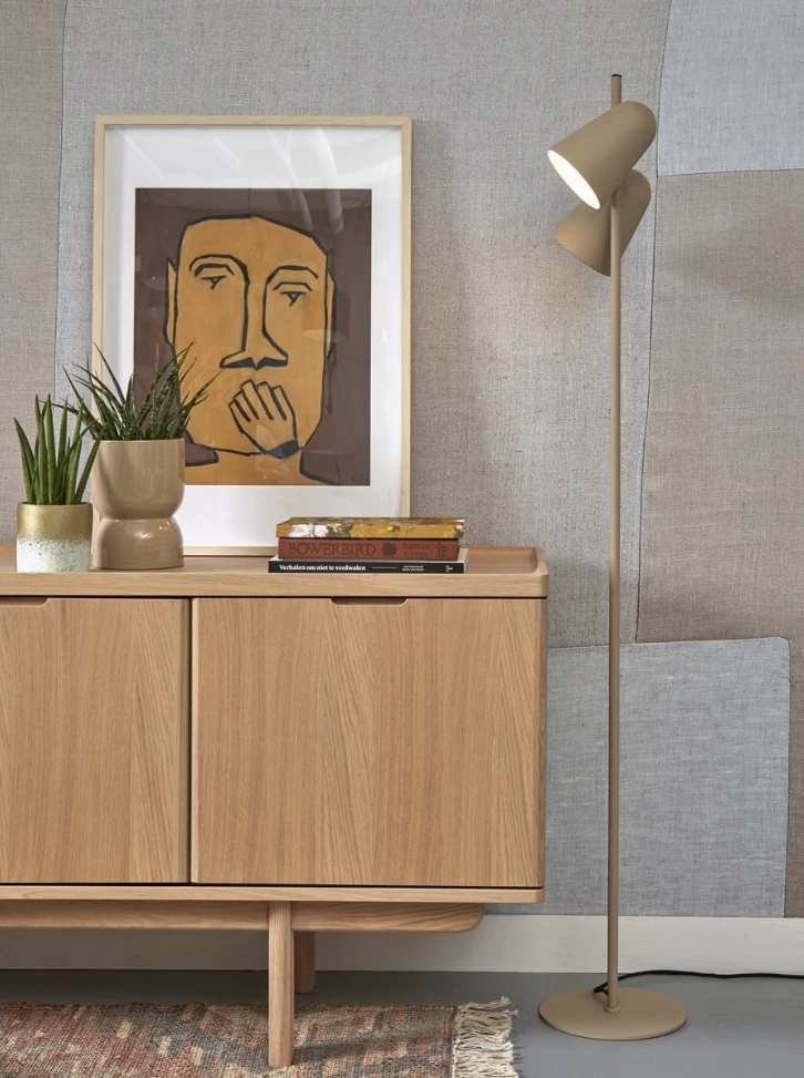 Vloerlamp ijzer Salamanca 2 kap - zand by it's about RoMi