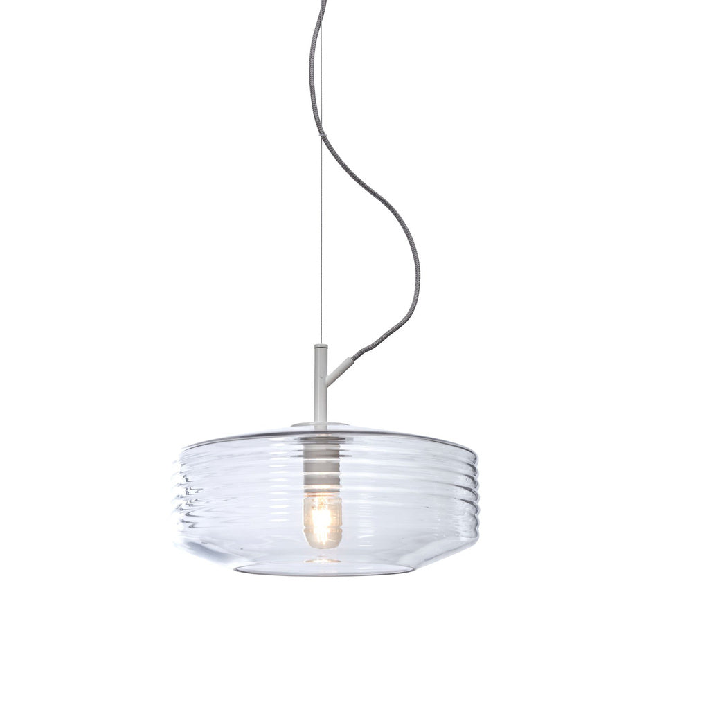 Hanglamp glas Verona geribbeld - helder - depauwwonen