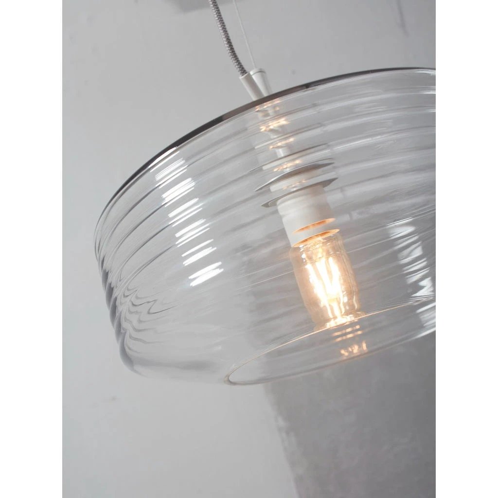 Hanglamp glas Verona geribbeld - helder by it's about RoMi