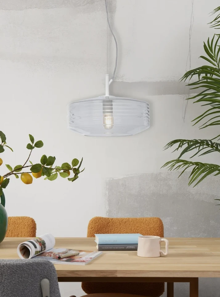 Hanglamp glas Verona geribbeld - helder by it's about RoMi