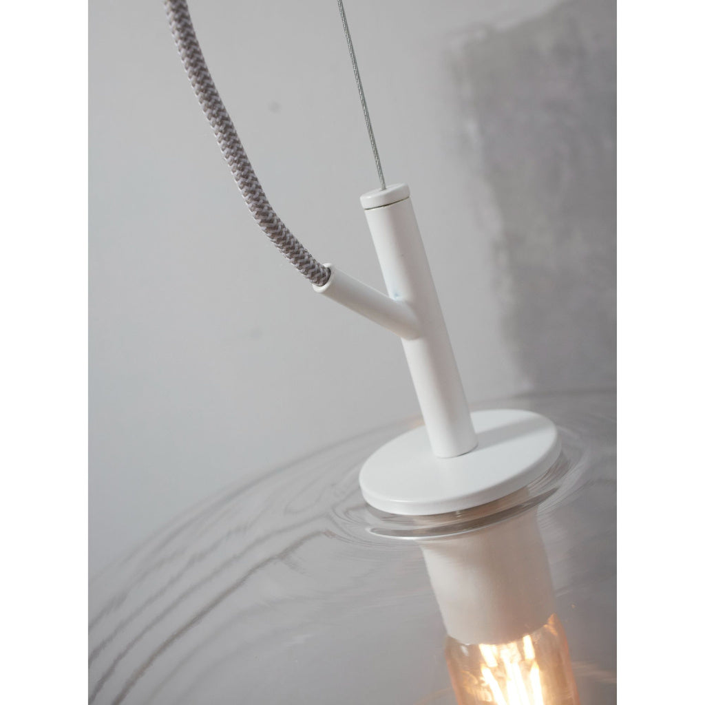 Hanglamp glas Verona geribbeld - helder - depauwwonen