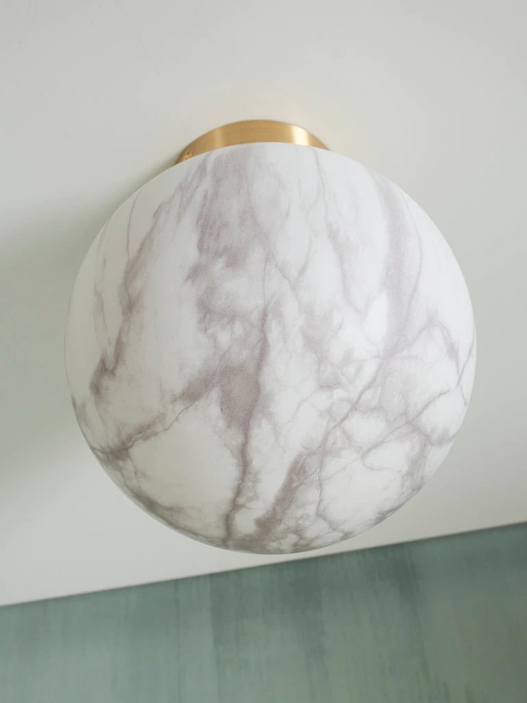Plafonniere Carrara - Goud/Wit - Ø22cm by it's about RoMi