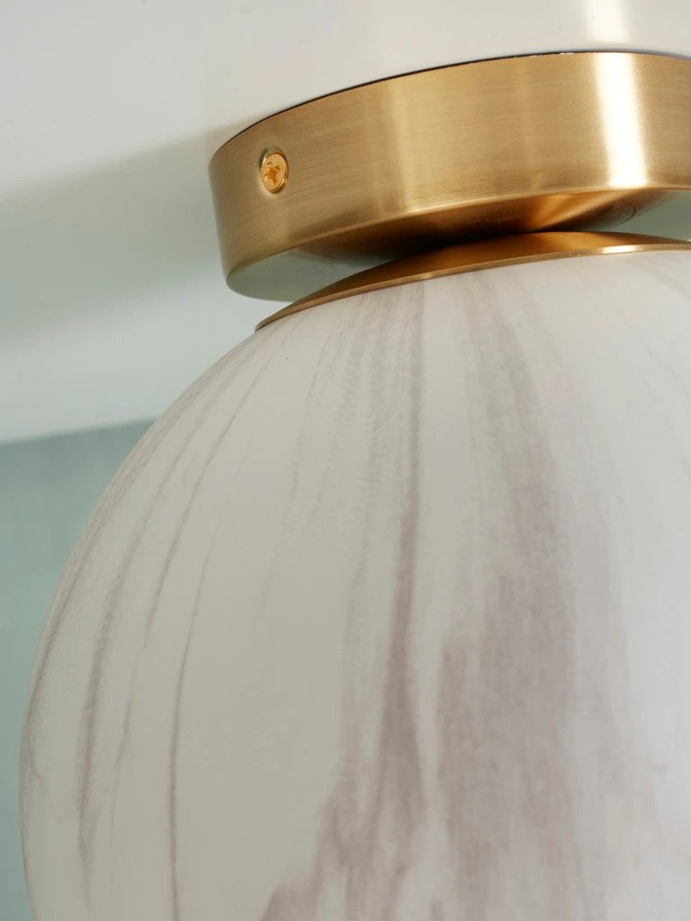 Plafonniere Carrara - Goud/Wit - Ø22cm by it's about RoMi
