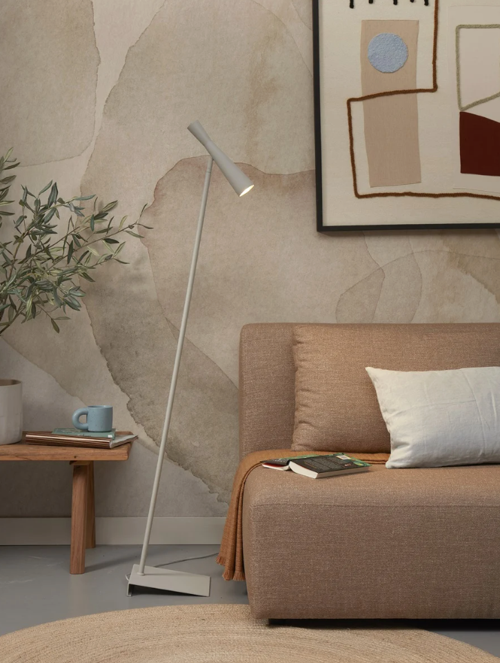 Vloerlamp Bordeaux - Grijs - 22x36x145.5cm - depauwwonen