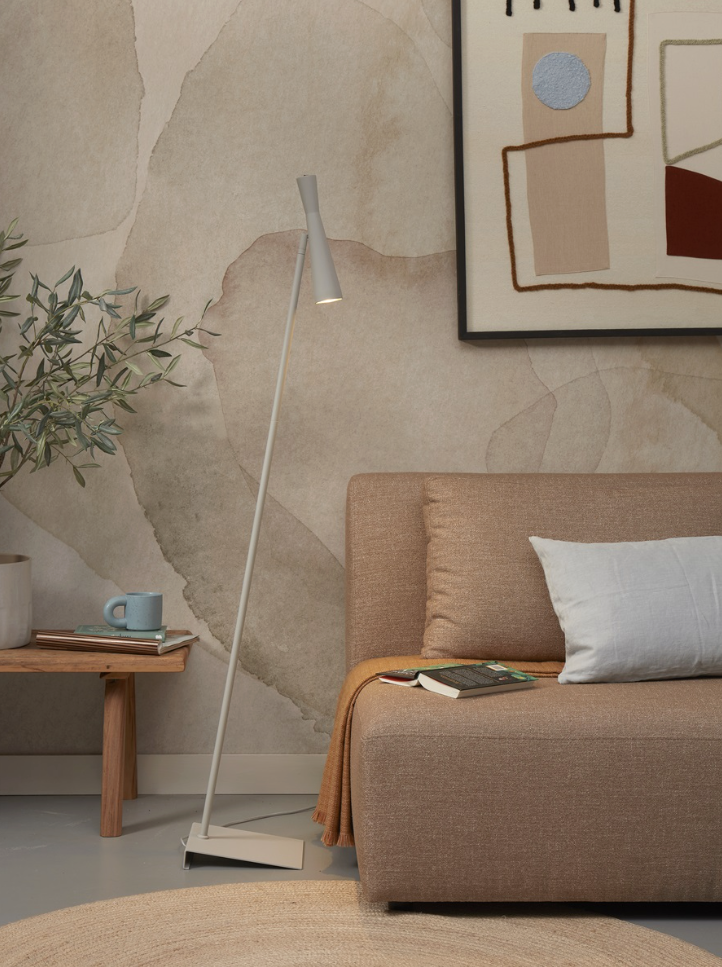 Vloerlamp Bordeaux - Grijs - 22x36x145.5cm - depauwwonen