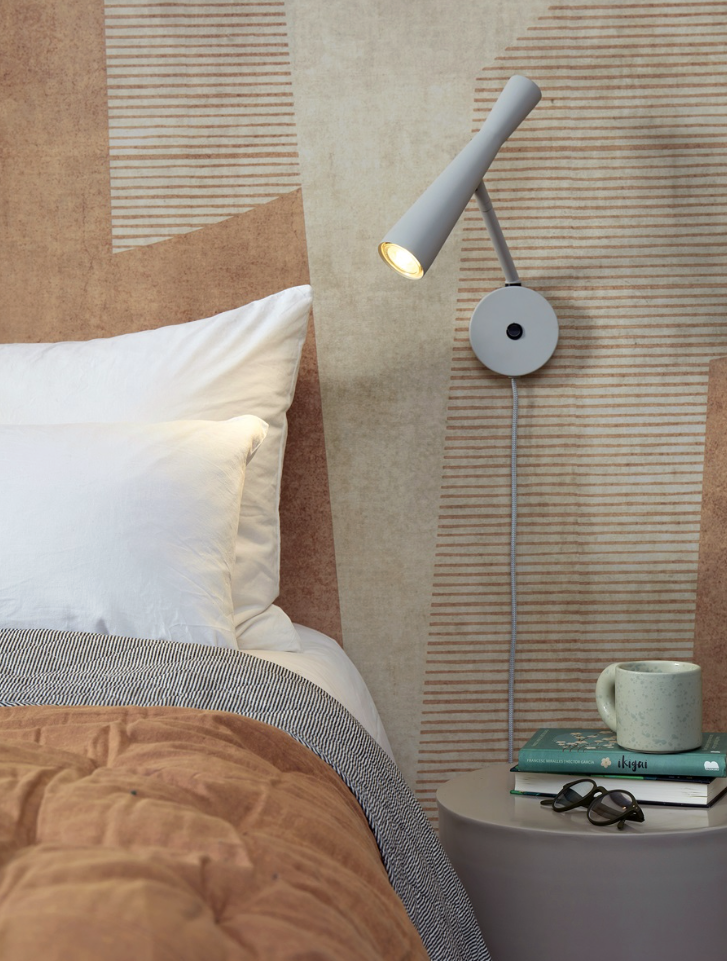 Wandlamp Bordeaux - Grijs - 10.5x26x34.5cm - depauwwonen