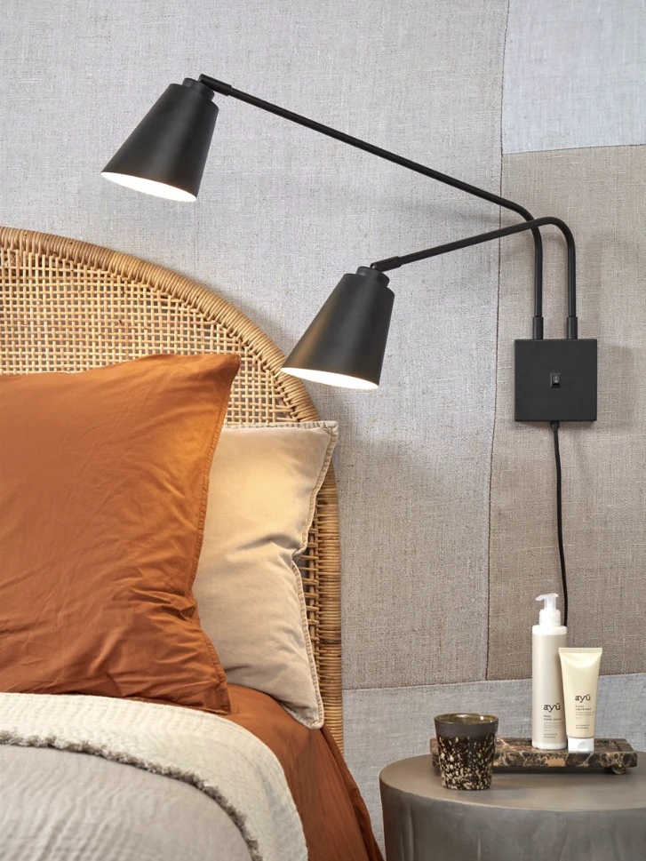 Wandlamp Bremen - Zwart - 130x49cm - 2L by it's about RoMi